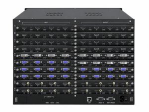 铭创 MCZN HC40PWPXL 40进40出4K无缝切换混合插卡矩阵主机背面接口图