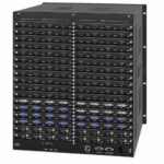 铭创 MCZN HC72PWPXL 72进72出4K无缝切换混合插卡矩阵主机背面45度产品图